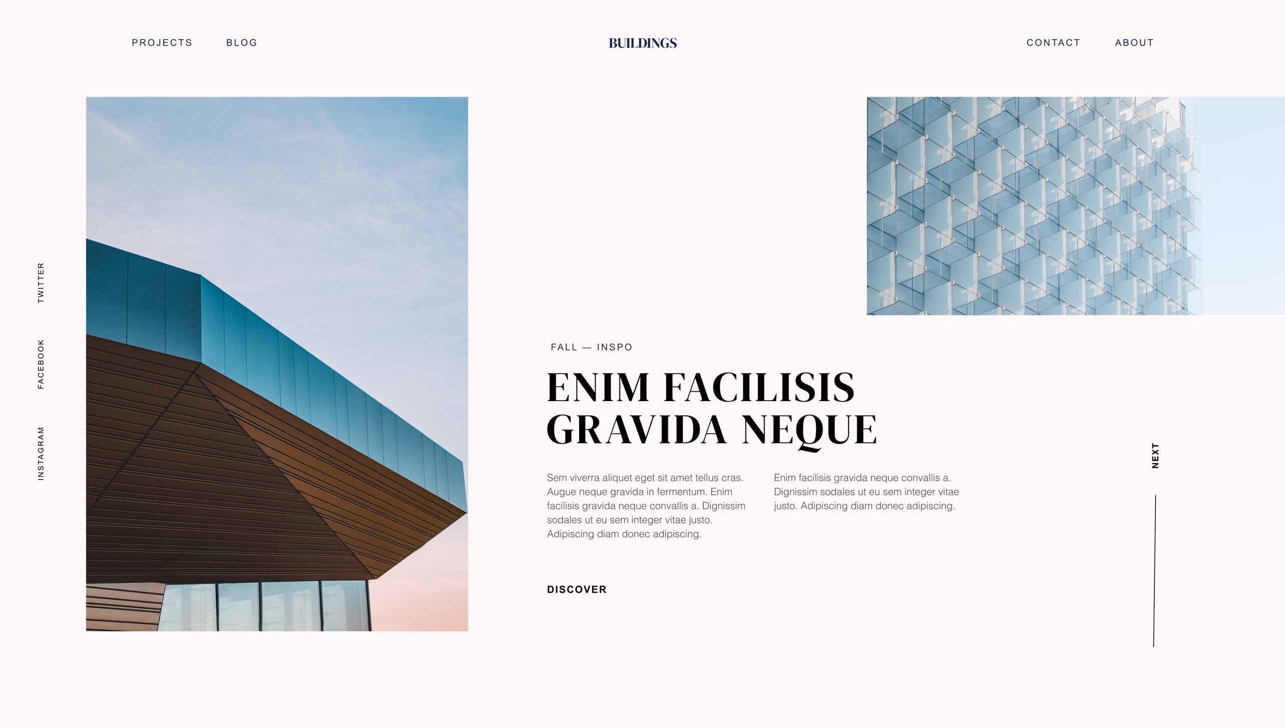 Screenshot of building design website